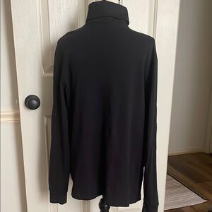 Mak Activewear Men’s  Black 100% Cotton Turtleneck Size L